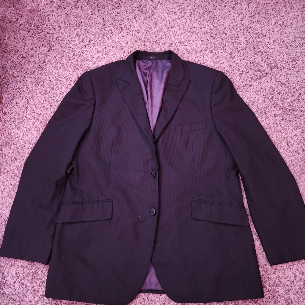 XL Black, Blue/Purple J. Ferrar Suit Jacket